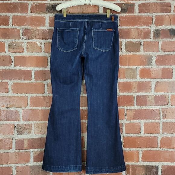 7 For All Mankind Erin Wide Leg Denim Trouser  29 - Picture 3 of 9